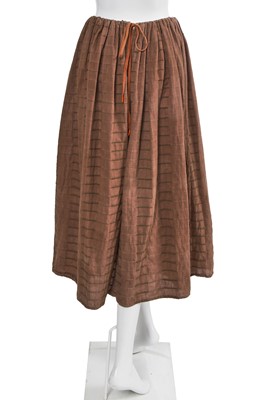 Lot 353 - A Westwood/McLaren brown cotton skirt, 'Savage' collection, Spring-Summer 1982