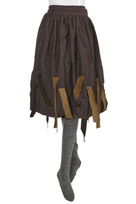 Lot 349 - A Westwood/ McLaren brown wool skirt, ''Nostalgia of Mud (Buffalo)' collection, Autumn-Winter 1982-83