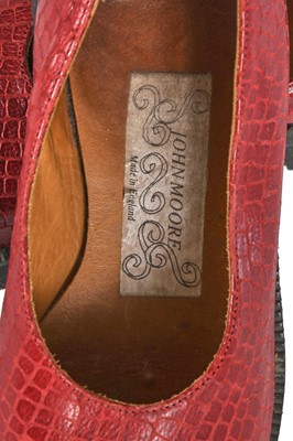 Lot 606 - A pair of John Moore (House of Beauty and Culture) brown leather 'hog toe' shoes, late 1980s