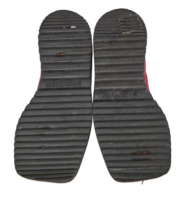 Lot 606 - A pair of John Moore (House of Beauty and Culture) brown leather 'hog toe' shoes, late 1980s