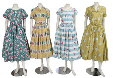 Lot 733 - Three printed cotton Horrockses dresses, early-to-mid-1950s