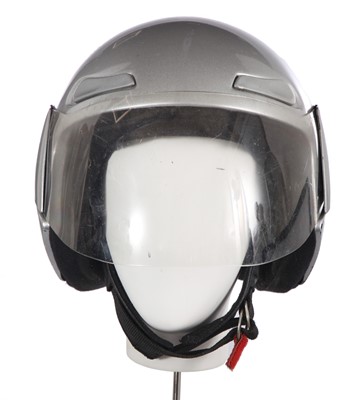 Lot 261 - A Gucci by Tom Ford silver fibreglass 'Guccissima Crash' helmet, 1997