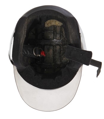 Lot 261 - A Gucci by Tom Ford silver fibreglass 'Guccissima Crash' helmet, 1997