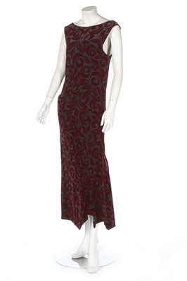 Lot 259 - A Comme des Garcons red flocked velvet coat,...