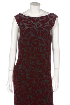 Lot 259 - A Comme des Garcons red flocked velvet coat,...