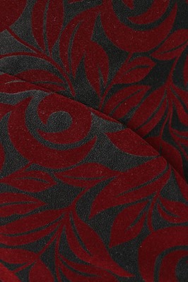 Lot 259 - A Comme des Garcons red flocked velvet coat,...