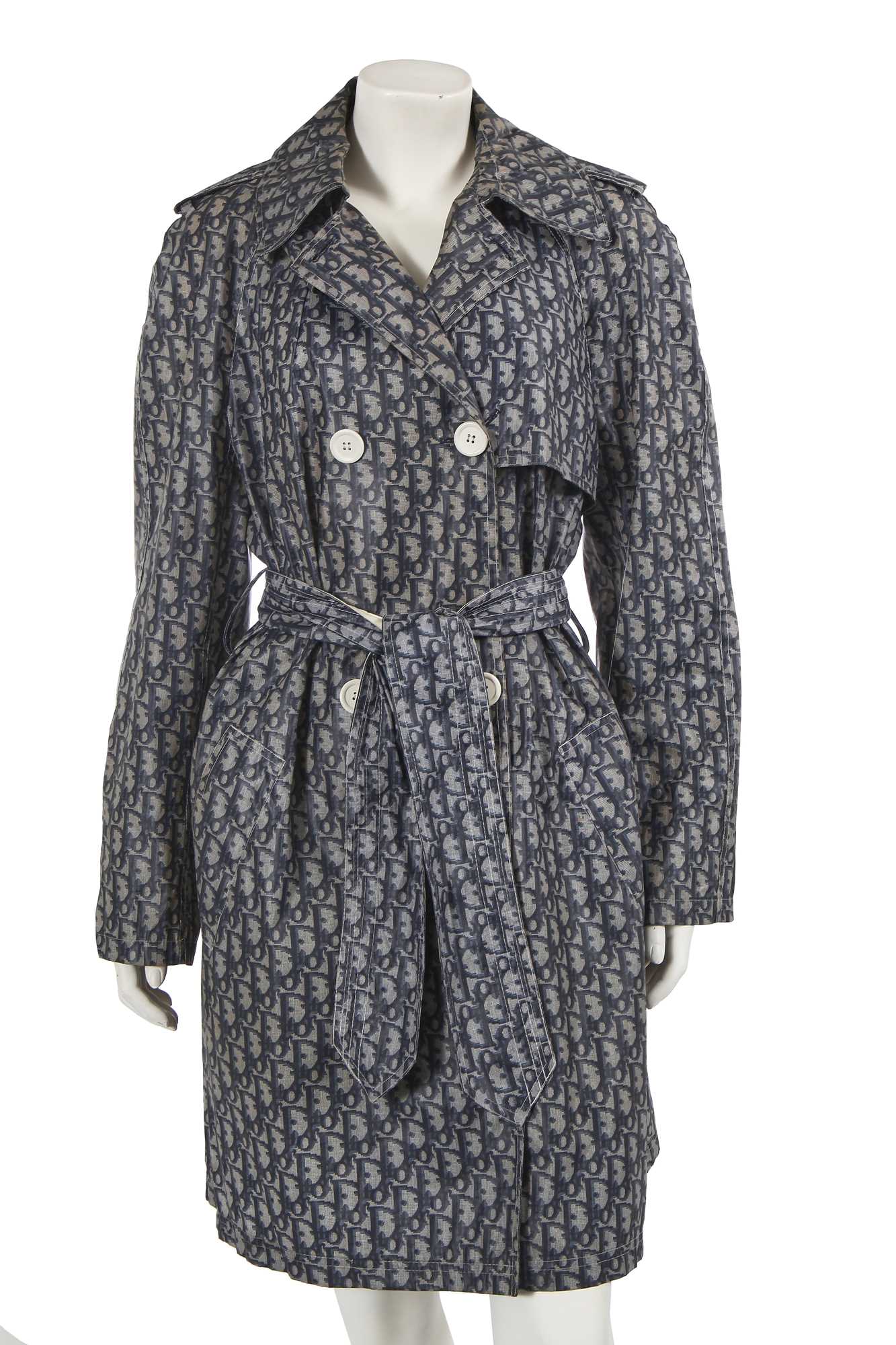 Lot 364 - A Christian Dior by John Galliano trotter print nylon trench coat, 'Street Chic' collection, Spring-Summer 2002