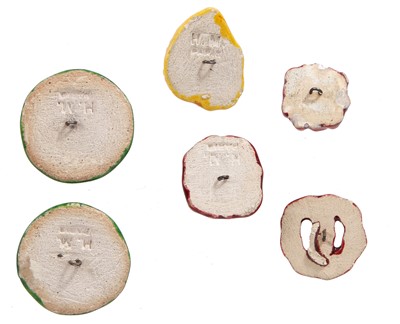 Lot 276 - A group of Hélène Mechin food-themed ceramic buttons, 1930s-1950s