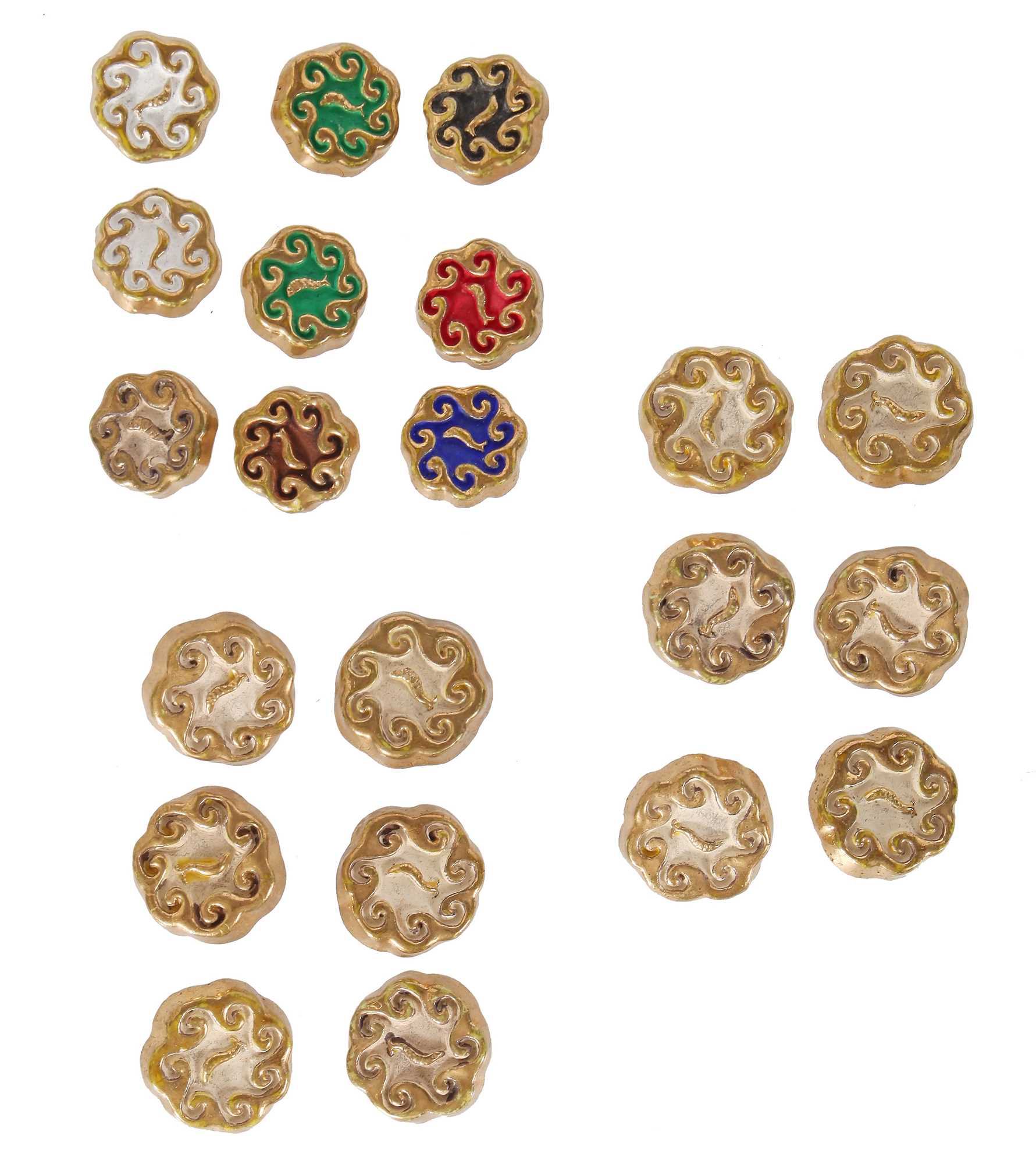 Lot 278 - A group of Hélène Mechin ceramic fish buttons, 1930s-1950s