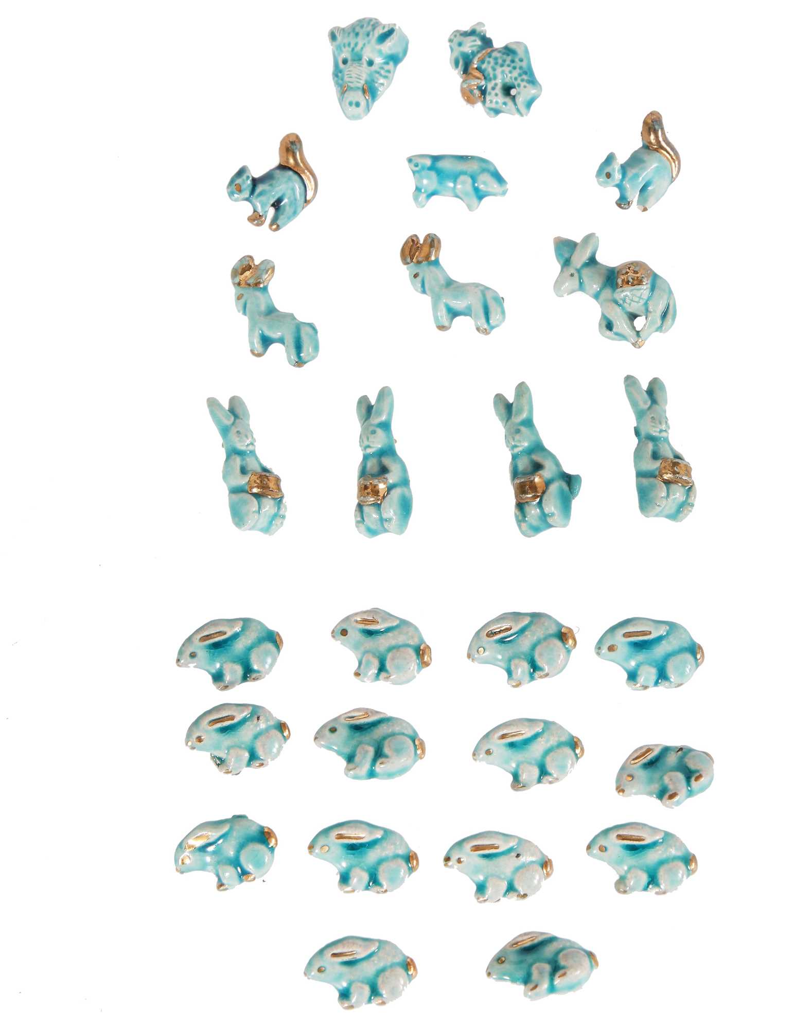 Lot 280 - A group of Hélène Mechin ceramic animal buttons, 1930s-1950s