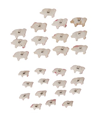 Lot 281 - A group of Hélène Mechin ceramic pig buttons, 1930s-1950s
