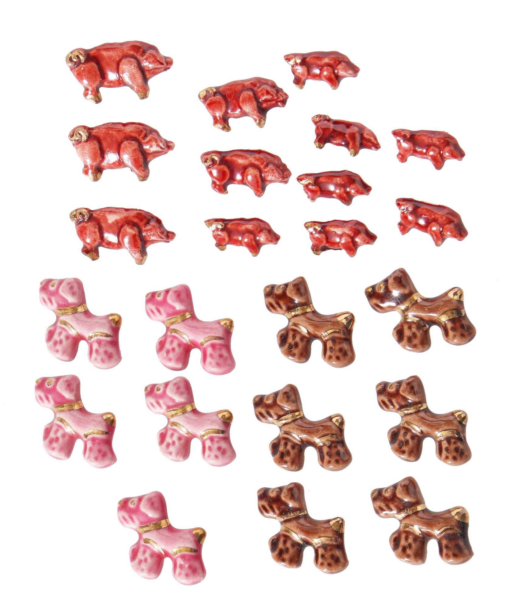 Lot 283 - A group of assorted Hélène Mechin ceramic animal-themed buttons, 1930s-1950s