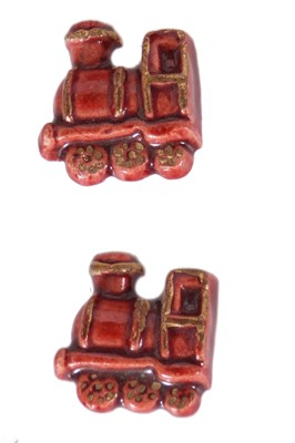 Lot 288 - A group of Hélène Mechin ceramic train-themed buttons, 1930s-1950s