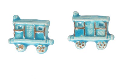 Lot 288 - A group of Hélène Mechin ceramic train-themed buttons, 1930s-1950s
