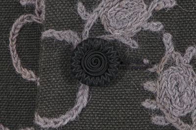 Lot 150 - An English Eccentrics hand-embroidered grey cotton-blend jacket, Autumn-Winter 1987-88