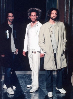 Lot 139 - A pair of Maison Martin Margiela artisanal men's painted denim jeans, probably Spring-Summer 1999