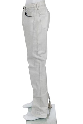 Lot 139 - A pair of Maison Martin Margiela artisanal men's painted denim jeans, probably Spring-Summer 1999