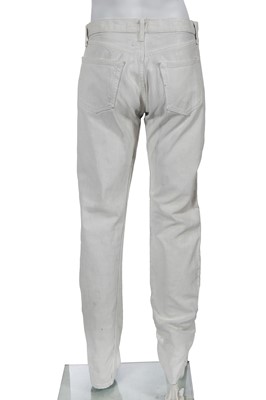 Lot 139 - A pair of Maison Martin Margiela artisanal men's painted denim jeans, probably Spring-Summer 1999