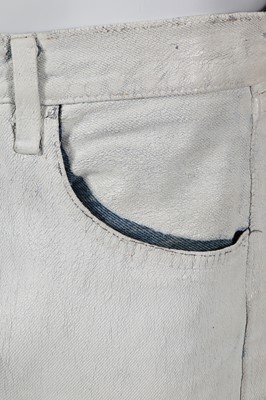 Lot 139 - A pair of Maison Martin Margiela artisanal men's painted denim jeans, probably Spring-Summer 1999