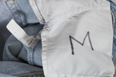 Lot 139 - A pair of Maison Martin Margiela artisanal men's painted denim jeans, probably Spring-Summer 1999