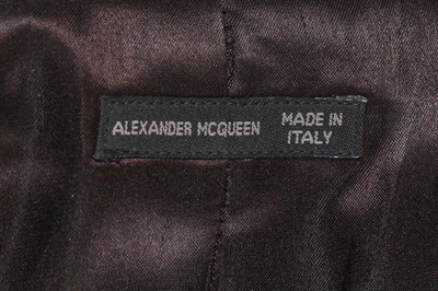 Lot 27 - An Alexander McQueen men's teal and black striped felted wool blazer, 'The Overlook' collection, Autumn-Winter 1999-2000