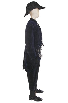 Lot 165 - A Meyer & Mortimer complete navy velvet court livery, 1928