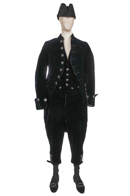 Lot 166 - A navy velvet court livery, circa 1910
