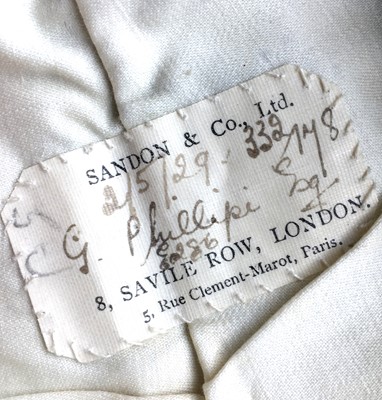 Lot 166 - A Sandon & Co Ltd navy velvet court livery, 1929
