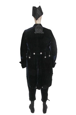 Lot 166 - A Sandon & Co Ltd navy velvet court livery, 1929