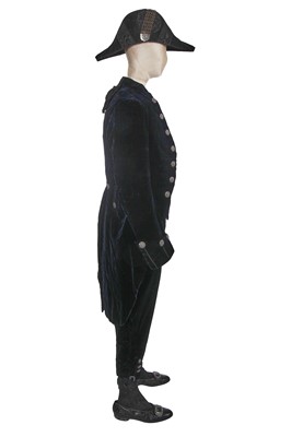 Lot 166 - A Sandon & Co Ltd navy velvet court livery, 1929
