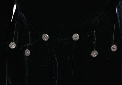 Lot 166 - A Sandon & Co Ltd navy velvet court livery, 1929