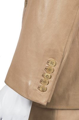 Lot 14 - A Gucci by Tom Ford men's tan lambskin suit, Spring-Summer 2000