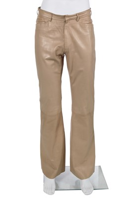 Lot 14 - A Gucci by Tom Ford men's tan lambskin suit, Spring-Summer 2000