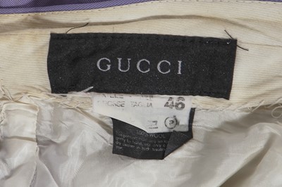 Lot 17 - A pair of Gucci by Tom Ford men's lavender wool gabardine trousers, Spring-Summer 1999