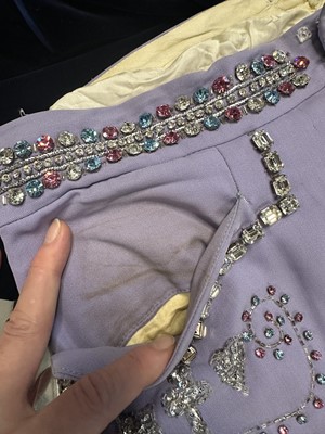 Lot 17 - A pair of Gucci by Tom Ford men's lavender wool gabardine trousers, Spring-Summer 1999