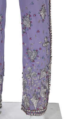 Lot 17 - A pair of Gucci by Tom Ford men's lavender wool gabardine trousers, Spring-Summer 1999