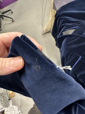 Lot 13 - A Gucci by Tom Ford men's blue velvet smoking suit, Autumn-Winter 2004-05