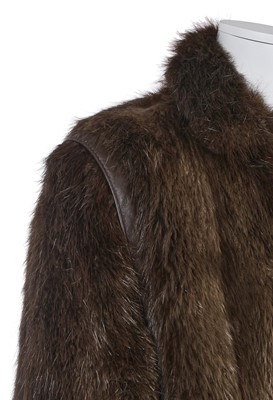 Lot 154 - A Bill Blass men's brown beaver fur jacket, 1980s
