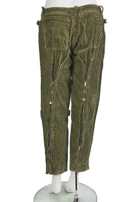 Lot 36 - A pair of Westwood/McLaren Seditionaries green corduroy trousers, circa 1978