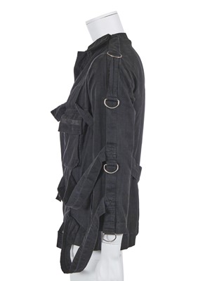 Lot 34 - A Westwood/McLaren Seditionaries black cotton blackout fabric bondage jacket, circa 1977