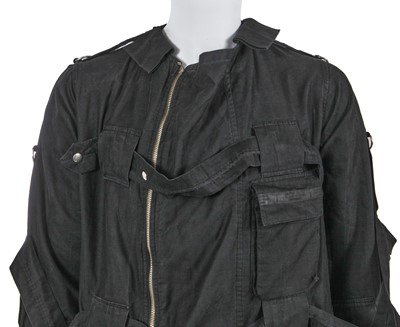 Lot 34 - A Westwood/McLaren Seditionaries black cotton blackout fabric bondage jacket, circa 1977