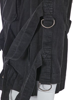 Lot 34 - A Westwood/McLaren Seditionaries black cotton blackout fabric bondage jacket, circa 1977