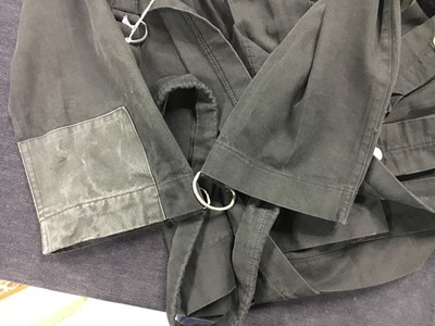Lot 34 - A Westwood/McLaren Seditionaries black cotton blackout fabric bondage jacket, circa 1977