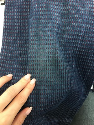 Lot 60 - A Westwood McLaren blue and red striped cotton Bedford cord ensemble, 'Hypnos' collection, Spring-Summer 1984