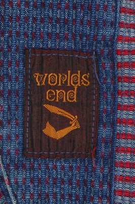 Lot 60 - A Westwood McLaren blue and red striped cotton Bedford cord ensemble, 'Hypnos' collection, Spring-Summer 1984