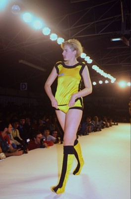 Lot 61 - A Westwood/McLaren sportswear-inspired ensemble, 'Hypnos' collection, Spring-Summer 1984