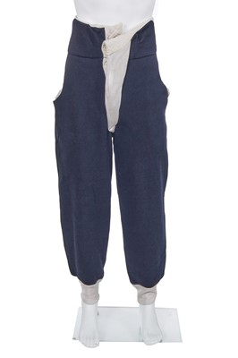 Lot 55 - A Westwood/McLaren blue cotton jersey Keith Haring print ensemble, 'Witches' Collection, Autumn-Winter 1983-84