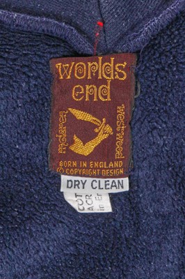 Lot 55 - A Westwood/McLaren blue cotton jersey Keith Haring print ensemble, 'Witches' Collection, Autumn-Winter 1983-84