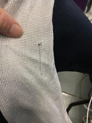 Lot 55 - A Westwood/McLaren blue cotton jersey Keith Haring print ensemble, 'Witches' Collection, Autumn-Winter 1983-84