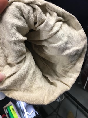 Lot 65 - A Westwood/McLaren Westwood blue cotton jacket, 'Witches' or 'Clint Eastwood' collection, circa 1984